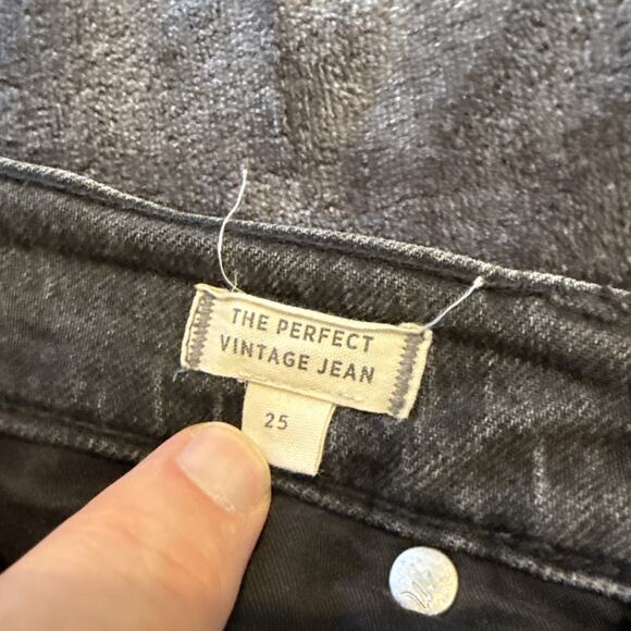 Madewell Jeans Adult Size 25 Black The Perfect Vintage Jean Washed Womens - Picture 8 of 16